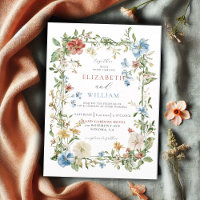 Elégant Fleur sauvage Boho Mariage aquarelle