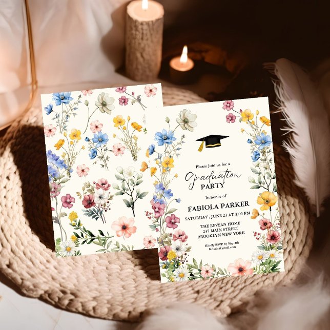 Invitation Élégant Fleur sauvage de printemps Meadow Garden G (Créateur téléchargé)