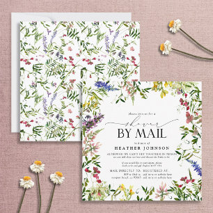 Invitation Élégant Fleur sauvage d'été Fête des mariées