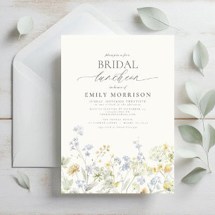 Invitation Élégant Fleur sauvage du déjeuner nuptial