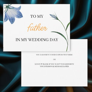 Invitation Elégant Floral à mon père le jour de mon mariage