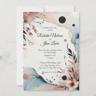 Invitation Élégant, Floral, Amour