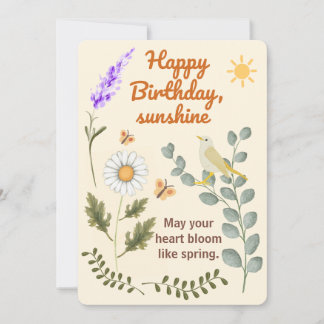 Invitation Elegant Floral Birthday - Pastel Garden Theme Card