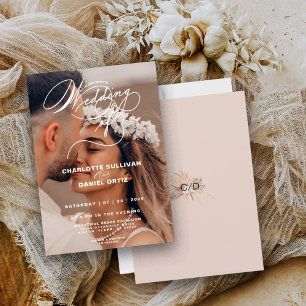 Invitation Élégant Floral Boho Mariage De  Photo  