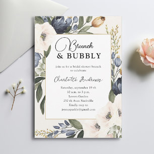 Invitation Élégant, floral, eucalyptus mariage