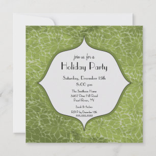 Invitation Elegant Floral Holiday Christmas Party Invite