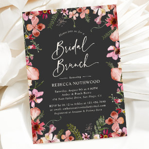 Invitation Elégant Floral moderne Bridal Brunch Douche
