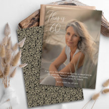 Elégant floral noir off blanc photo 60 Anniversair