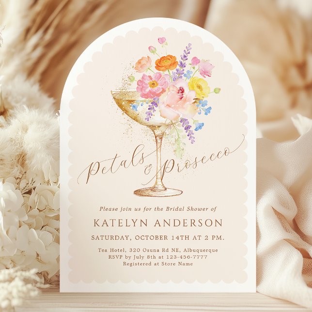 Invitation Elegant Floral Watercolor Arch Bridal Shower (Créateur téléchargé)