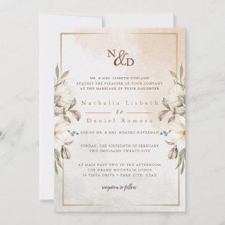 Invitation Elegant Floral Wedding