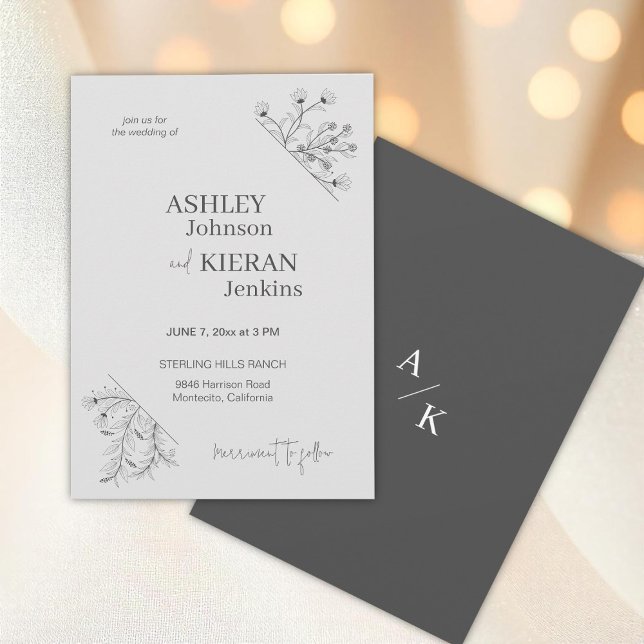 Invitation Elegant Floral Wedding (Créateur téléchargé)