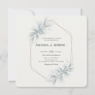 Invitation Élégant Foliage Mariage moderne