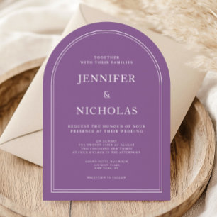 Invitation Élégant Français Lilac violet Mariage