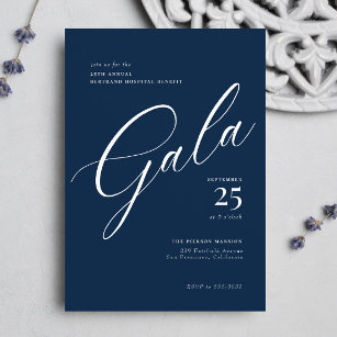 Invitation Élégant Gala de calligraphie de Cravate noire d'en