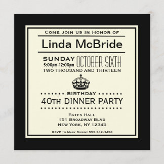 Invitation Élégant gardez l'anniversaire calme