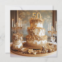 ÉLÉGANT GÂTEAU ANNIVERSAIRE DE 50 MARIAGES