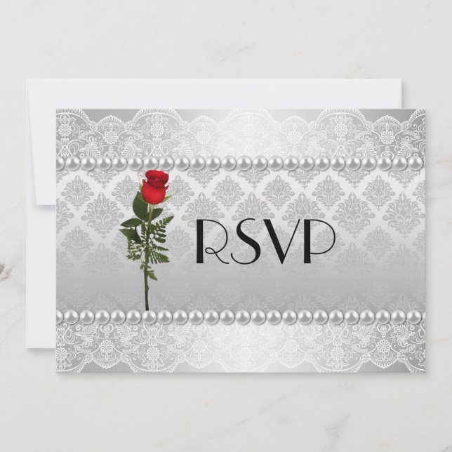 Invitation Elegant Gay Silver Wedding RSVP (Devant)