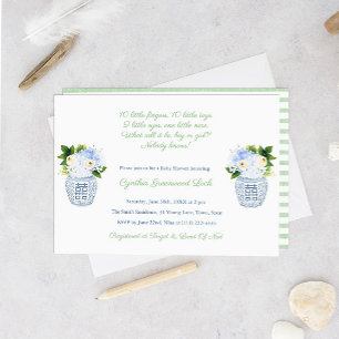 Invitation Elégant genre Poème inconnu Parti Baby shower