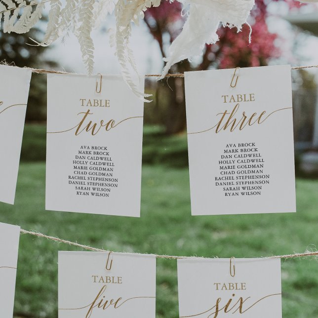 Invitation Elégant Gold Table Numéro 3 Seigneurs Graphique (Créateur téléchargé)