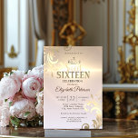 Invitation Elégant Gold Tiara Sweet Diamonds 16 Partie<br><div class="desc">Elégante invitation sucrée 16 fêtes.</div>