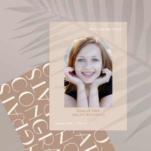 Invitation Élégant Grand Type de Photo Graduation