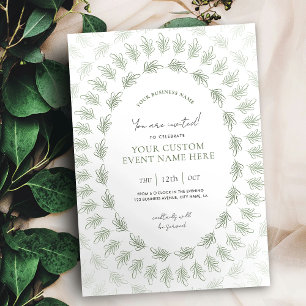 Invitation Elegant Green Chic Business Event Gala