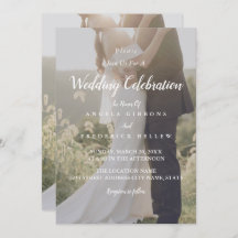 Elégant gris & blanc avec Mariage photo Arrière - 