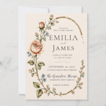 Elegant Heirloom Rose Botanical Garden Wedding