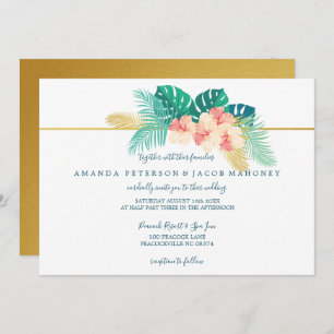 Invitation Elégant Hibiscus Hawaiian Hibiscus Mariage Invitat
