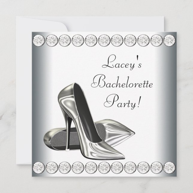 Invitation Élégant High Heels Bachelorette Party (Devant)