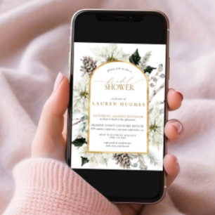 Invitation Elégant hiver À feuillage persistant Elégante Fête