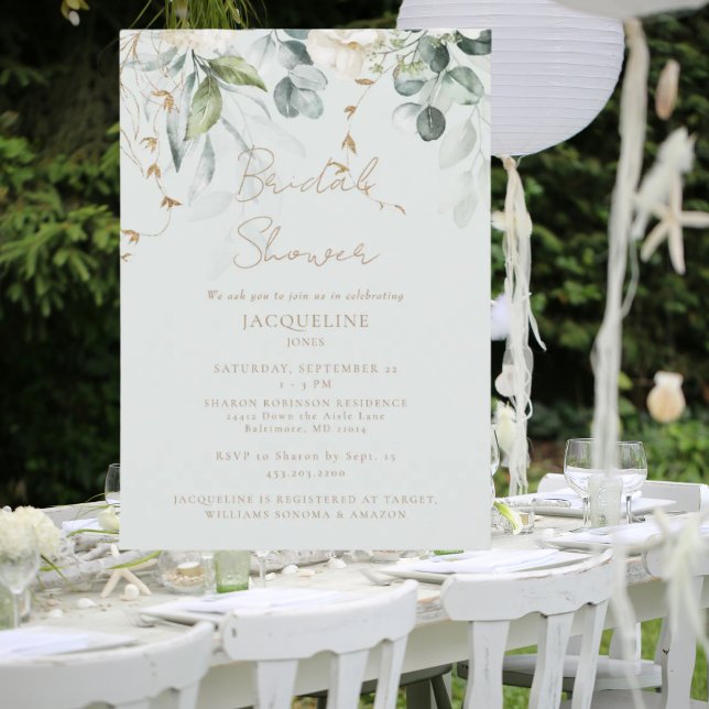 Invitation Élégant Hydrangea Blanc Mariage Cérémonie de Fianç (Créateur téléchargé)