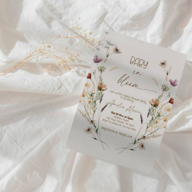 Invitation Elegant "In Bloom" Baby Shower Party (Créateur téléchargé)
