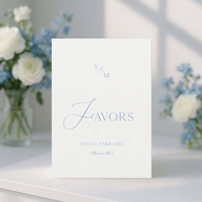 Invitation Elegant ivory “Favors” sign  (Créateur téléchargé)