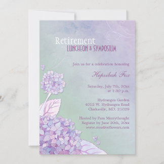 Invitation Elégant Jardin Hydrangeas Retraite
