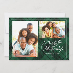 Invitation Élégant Joyeux Noël Plaid