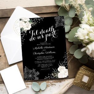 Invitation Élégant jusqu'à ce que la mort nous sépare Mariage