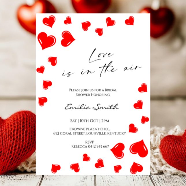 Invitation Elegant L'amour est dans l'air douche de mariée   (Créateur téléchargé)
