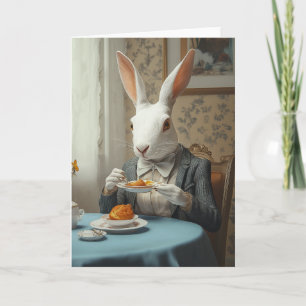 Invitation Elégant lapin à l'heure du thé