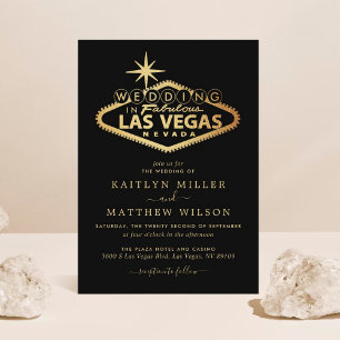 Invitation Elégant Las Vegas Destination Mariage