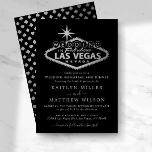 Invitation Elégant Las Vegas Destination Mariage Rehearsal
