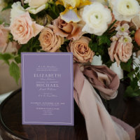 Élégant Lavender Lavender Classic Script Mariage