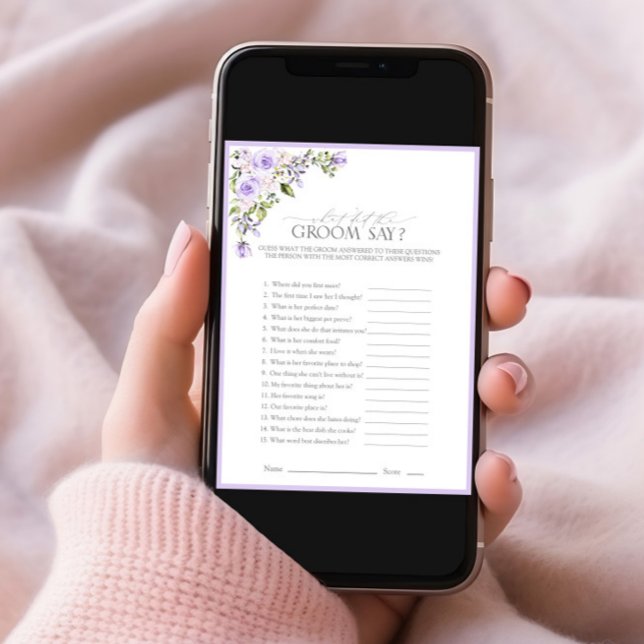 Invitation Élégant Lavender Lavender Fête des mariées Florale (Créateur téléchargé)