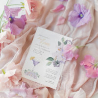 Elegant Lilac Floral Brunch & Bubbly Bridal Shower
