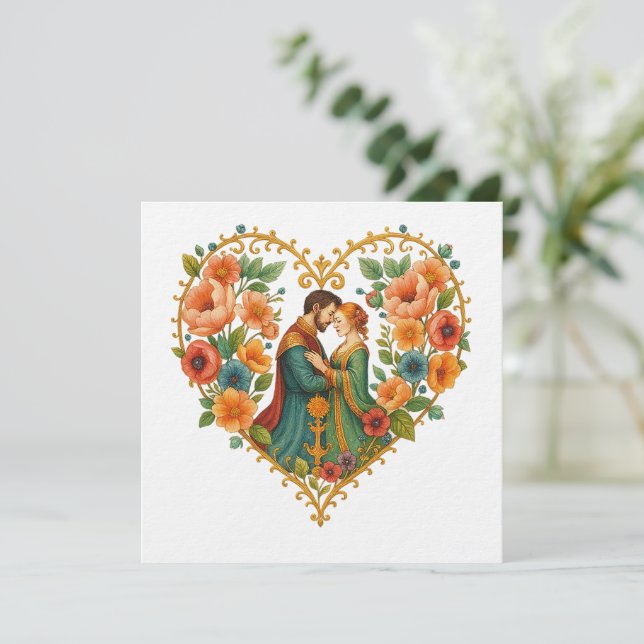 Invitation Elegant  Love Heart (Debout devant)