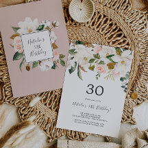 Élégant Magnolia | White and Blush 30th Birthday