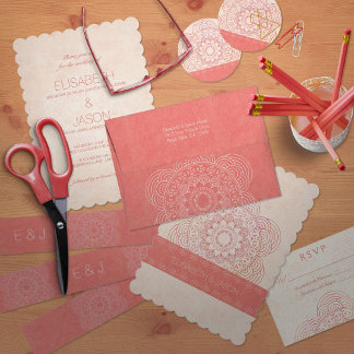 Invitation Élégant Mandala Boho Chic Mariage