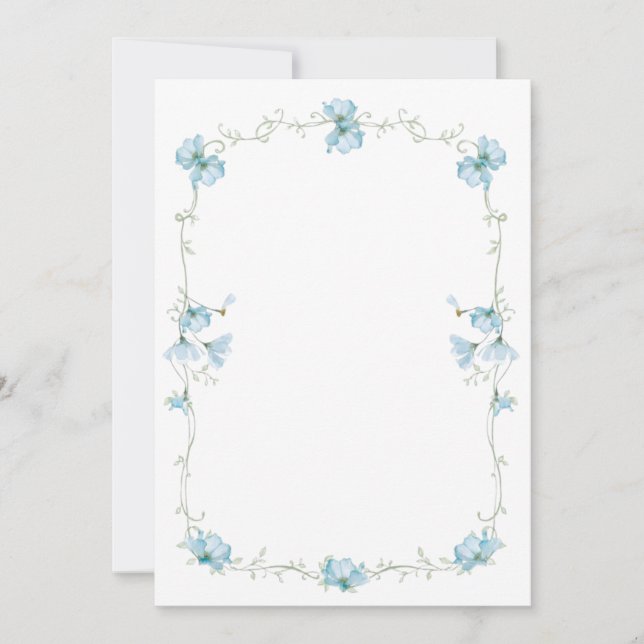 Invitation ⁠Élégant mariage à l'aquarelle (Devant)