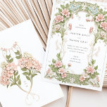 Invitation Elégant Mariage Art Nouveau Hydrangea<br><div class="desc">Cet ensemble de faire-part de mariage exquis présente un élégant design Art Nouveau orné d'hydrangées complexes et de motifs floraux. L'avant de l'invitation encadre magnifiquement les détails mariages avec un feuillage vert luxuriant et des hydrangées délicates dans des tons de rose et crème douce, dressés contre un arrière - plan...</div>