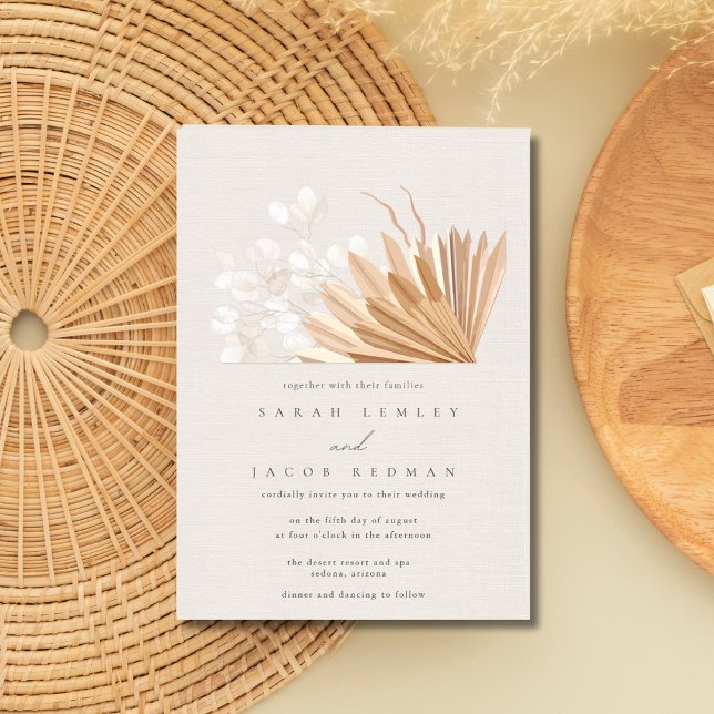 Invitation Elegant Mariage Boho (Elegant Boho Wedding Invitation)